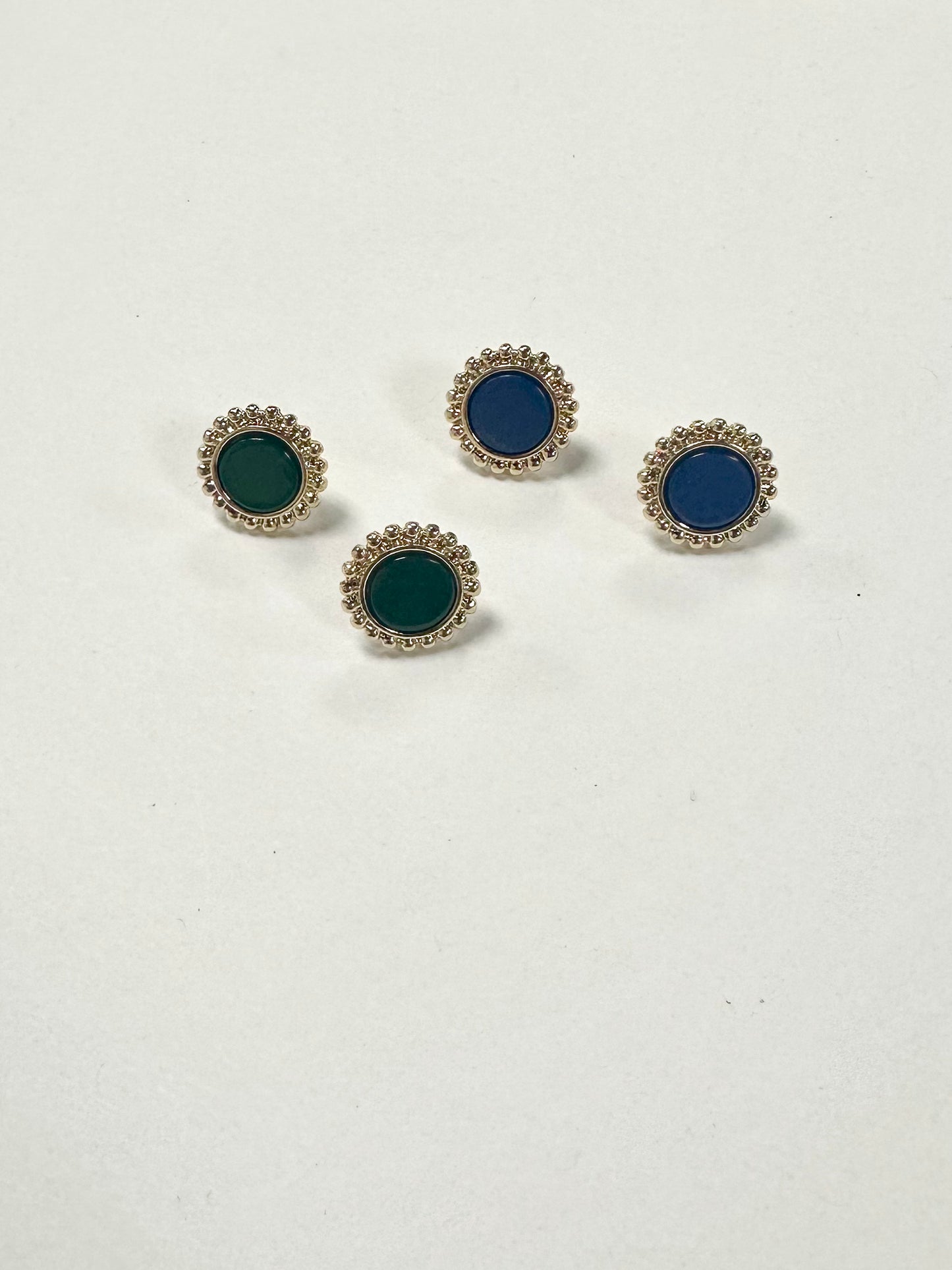 Dotted Round Stone Studs
