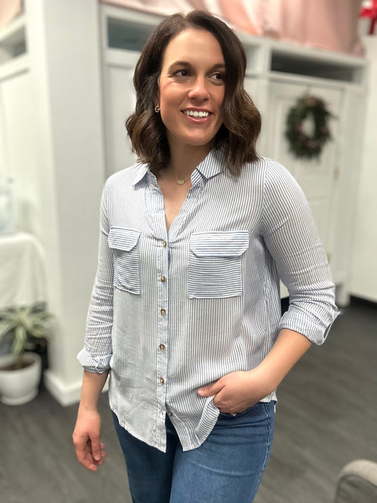 Lakehill Striped Collared Shirt