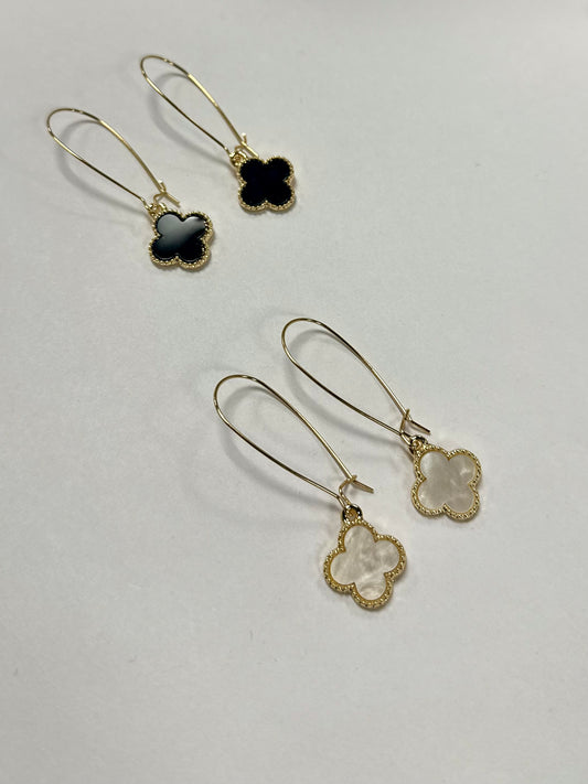 MOP Clover Wire Earring