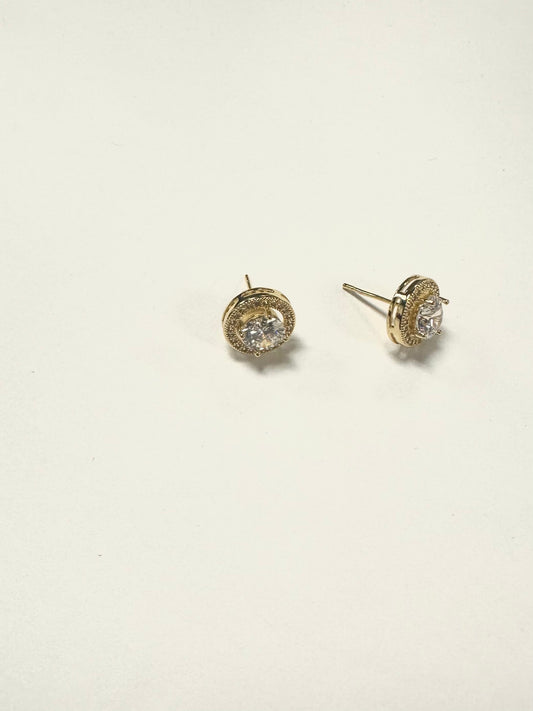 CZ Round Stud Earrings