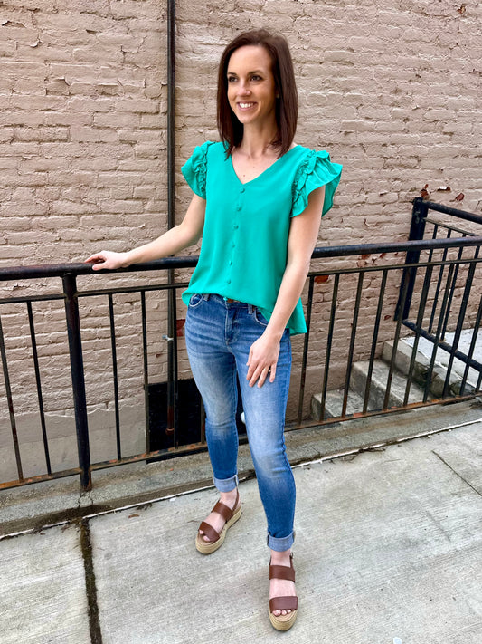 Orchard Hill Ruffle Sleeve Top