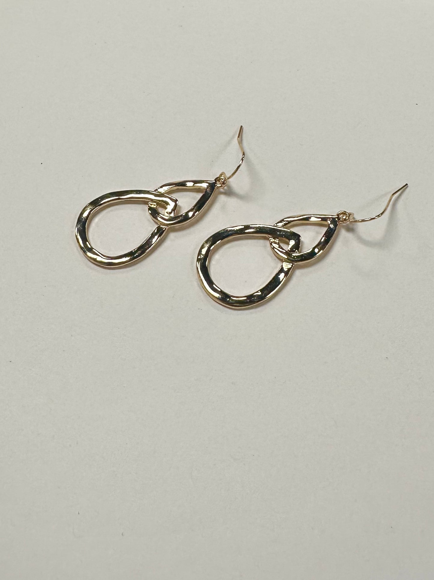 Duo Teardrop Linked Drop Earrings