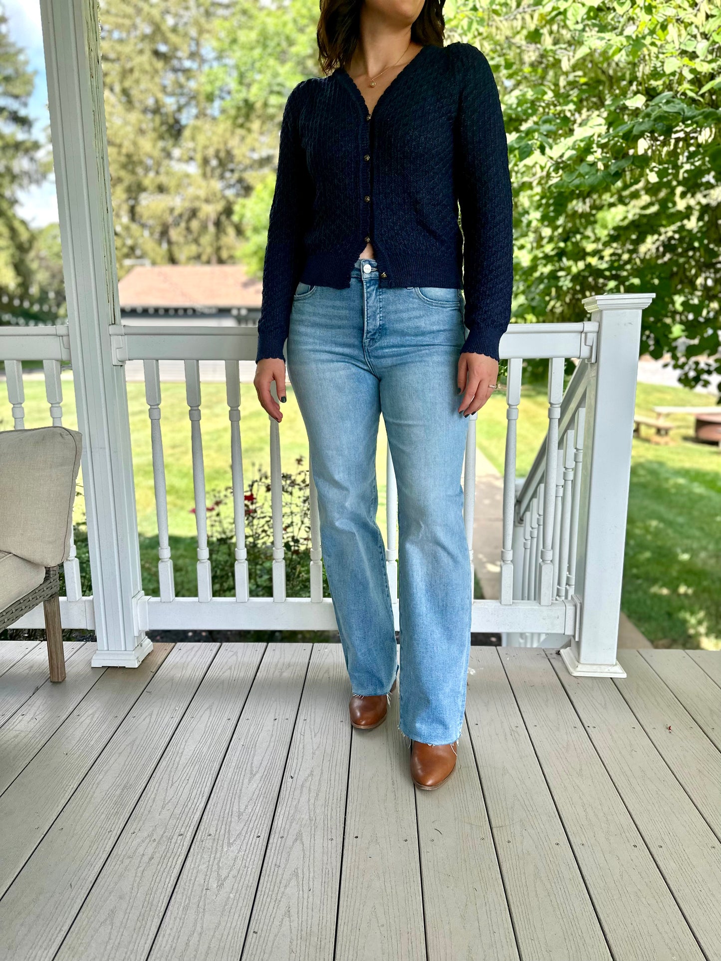 Salem Risen Tummy Control High Rise Straight Jeans