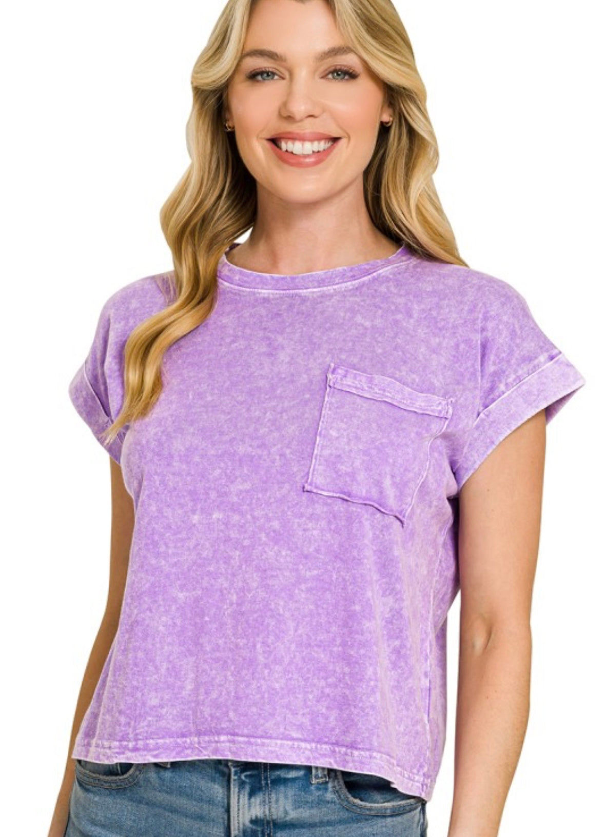 Snow Washed Cotton Tee