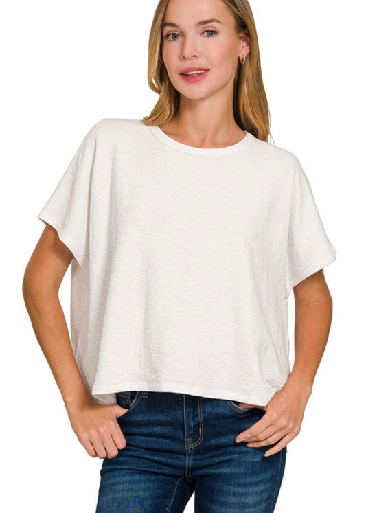 Cotton Slub Oversized Tee
