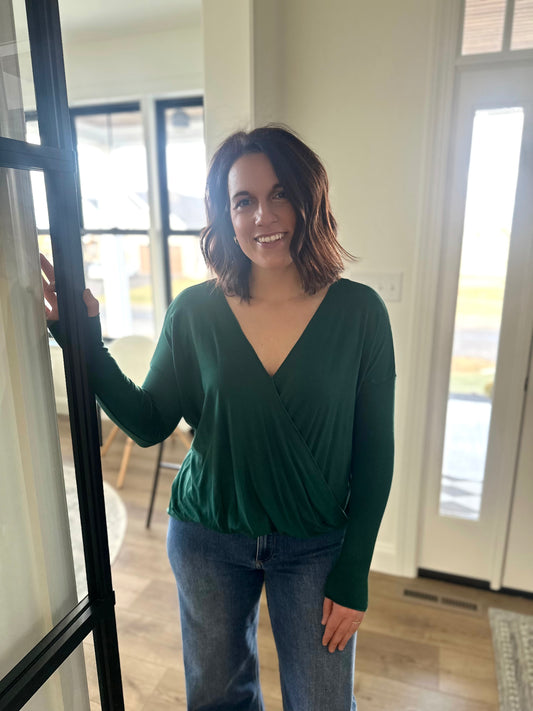 Williston Draped Long Sleeve Top