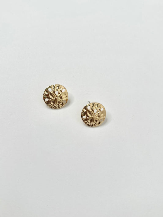 Round Sand Dollar Earrings