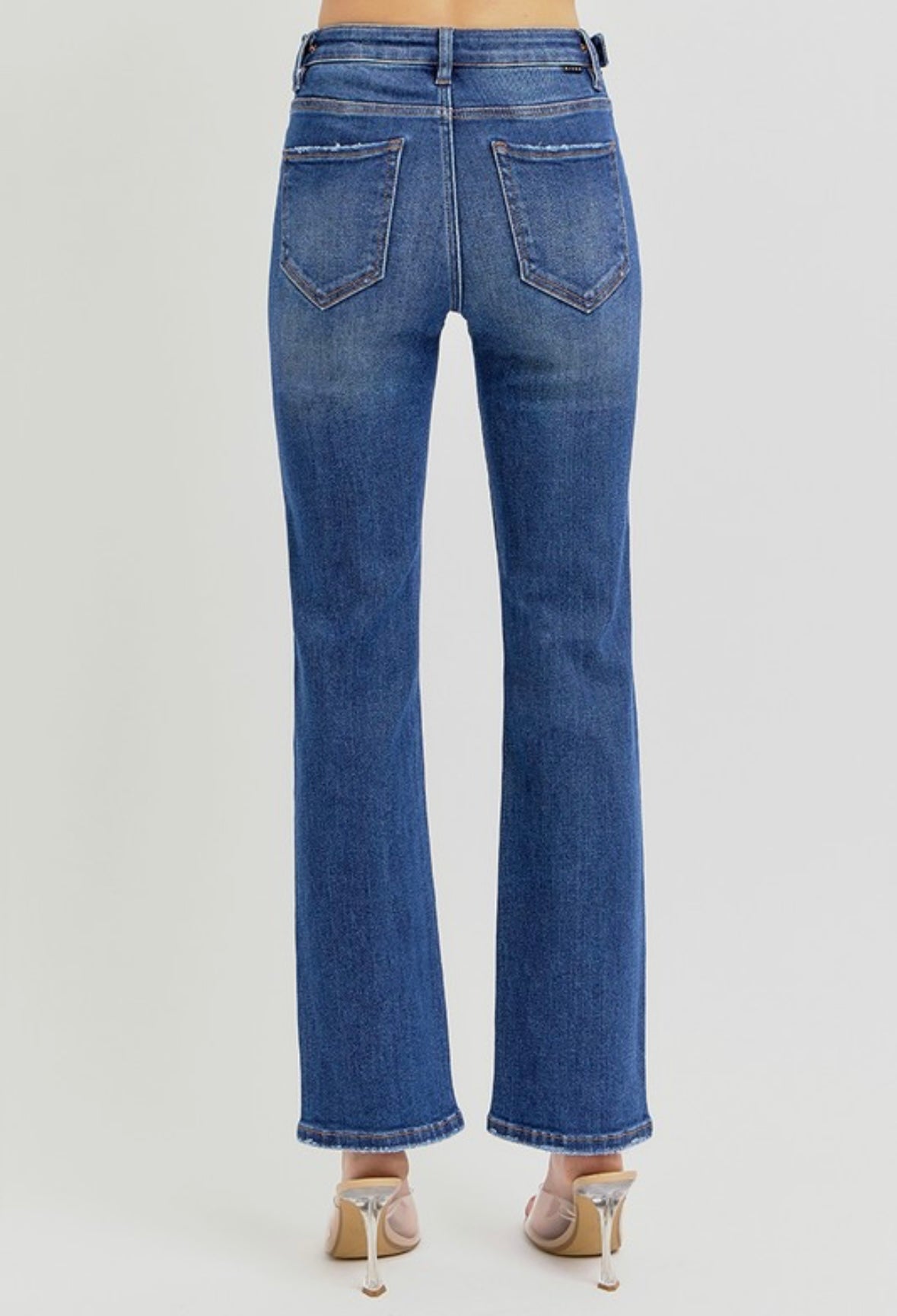 Kinbrae Risen High Rise Tummy Control Straight Ankle Jeans