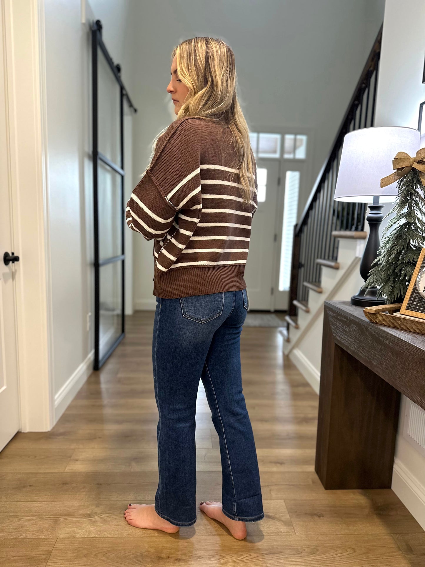 Daniels Risen High Rise Ankle Straight Cuffed Jeans