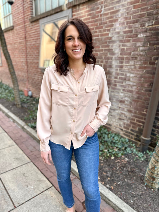 Lowan Button Silky Shirt