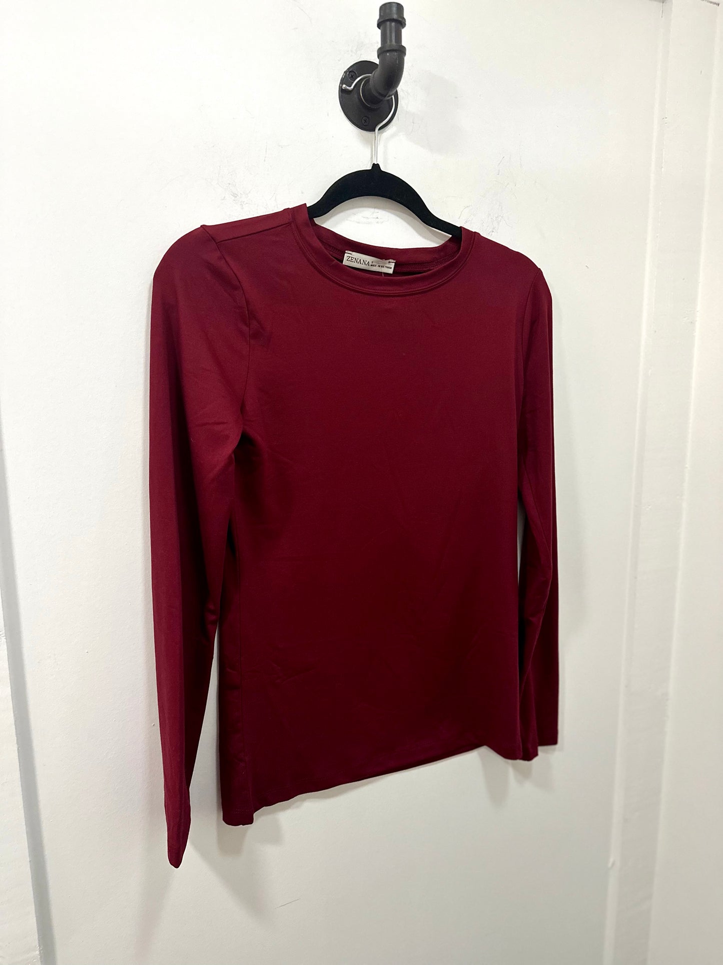 Peyton Microfiber Round Neck Long Sleeve Top