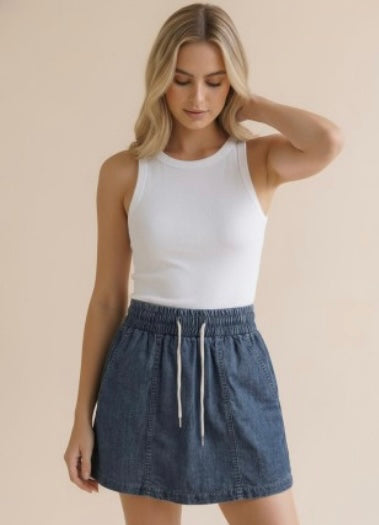 Aspen Hill Elastic Waist Skort