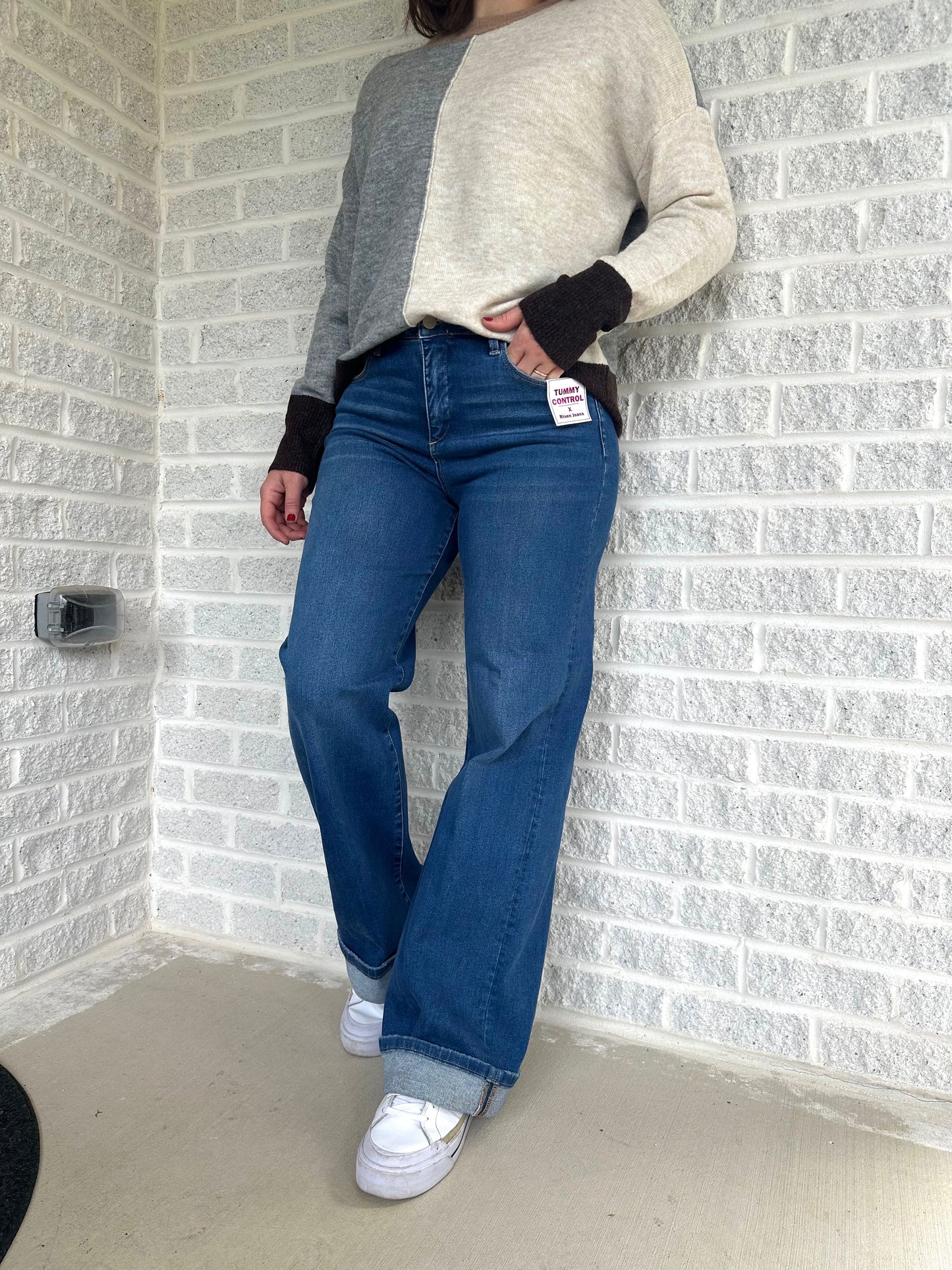 Kenosha Risen Tummy Control High Rise Wide Jeans