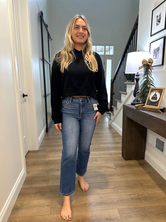 Risen Briar Tummy Control High Rise Straight Jeans