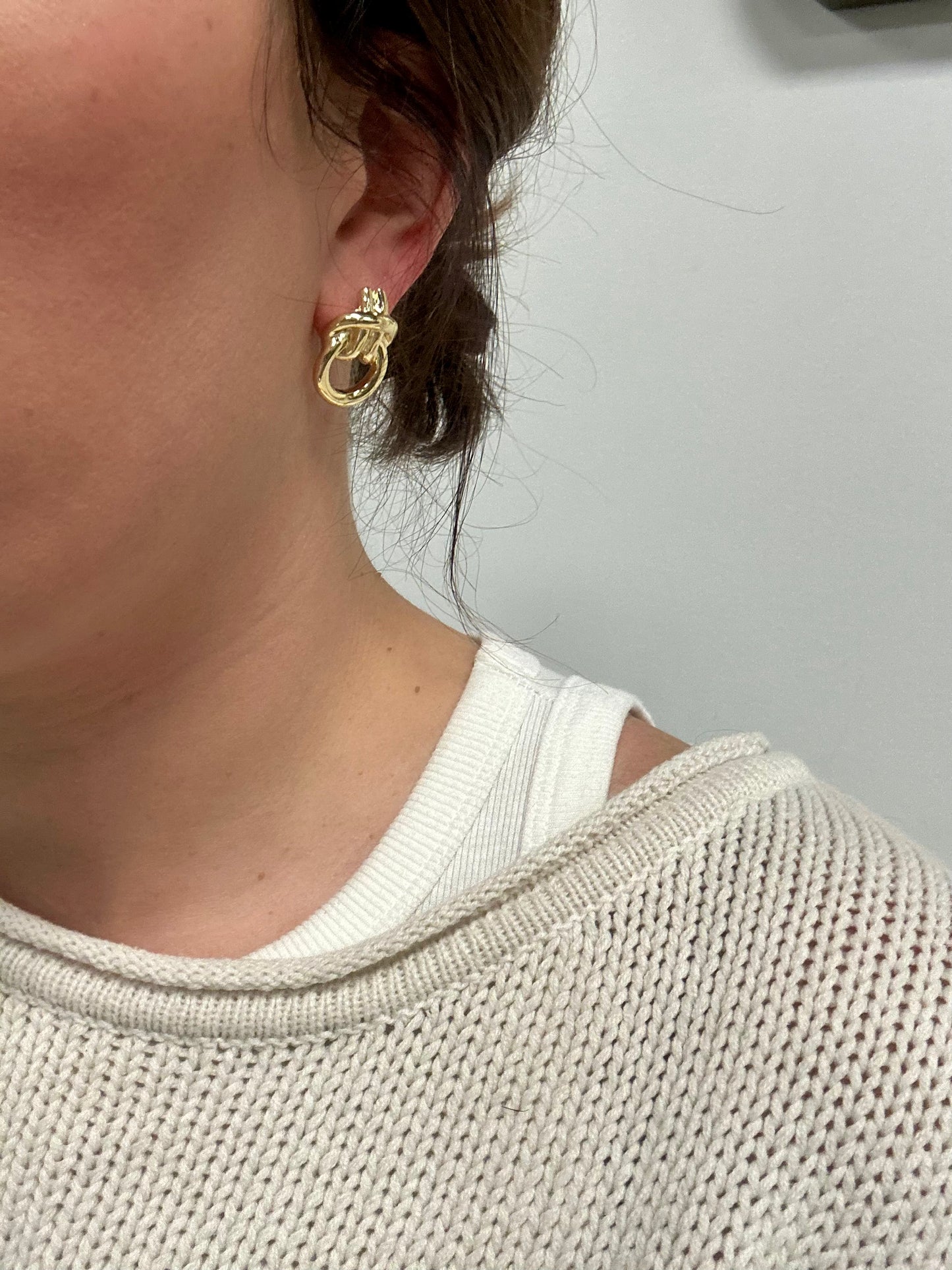 Knotted Circle Earrings