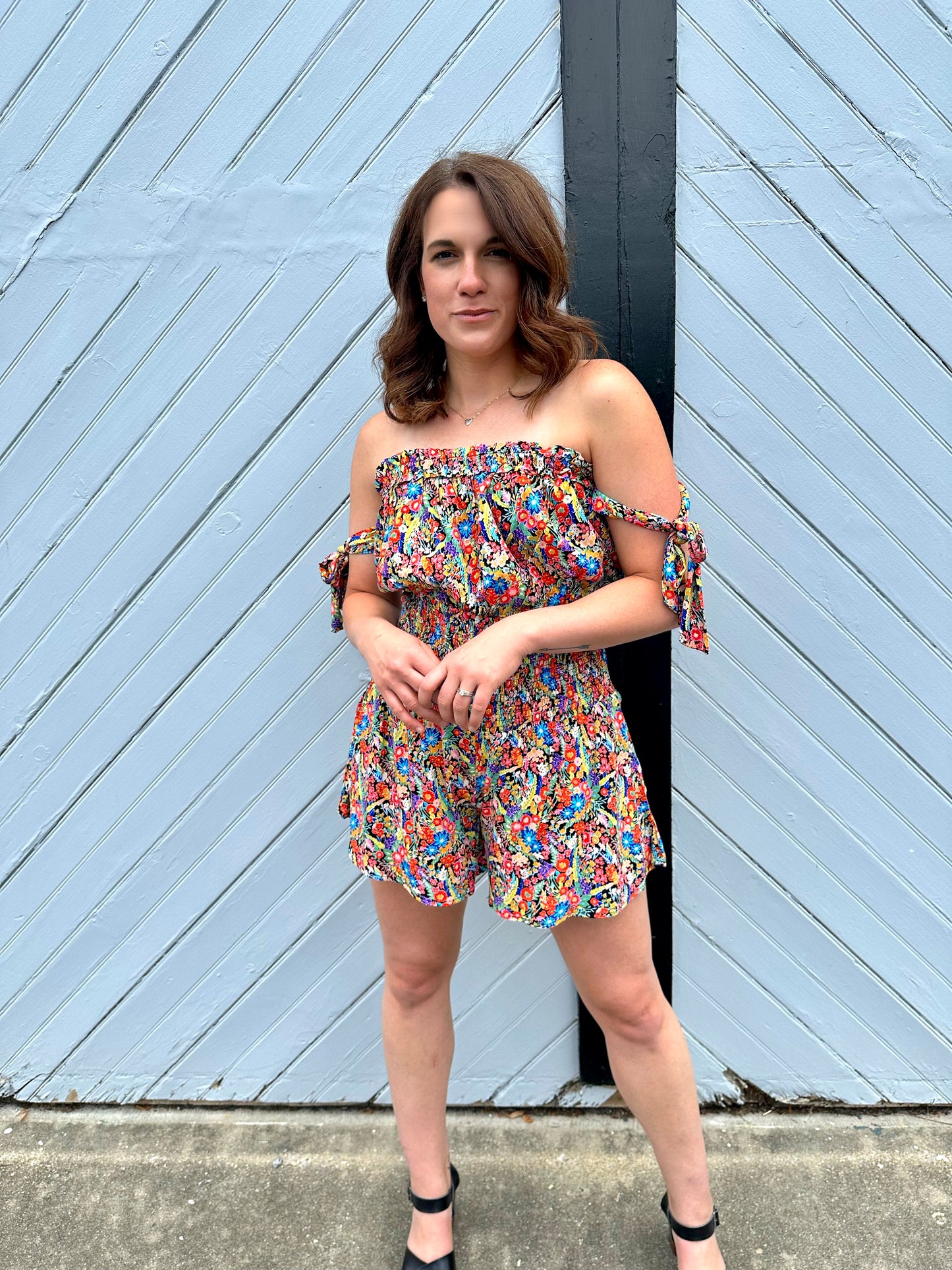 Leeds Floral Print Romper