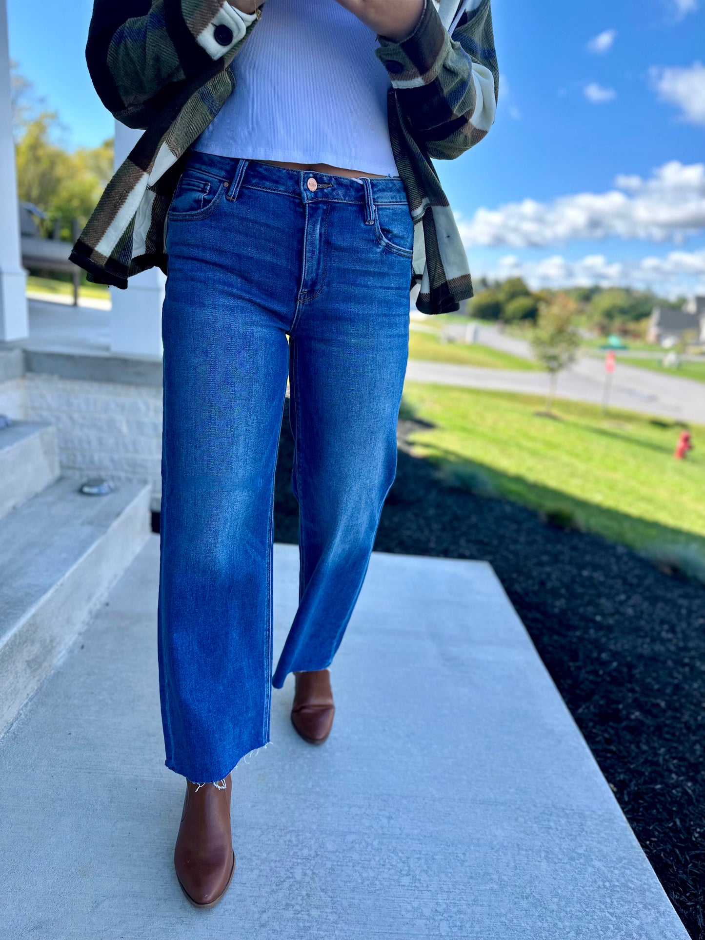 Auburn Risen Mid Rise Straight Jeans