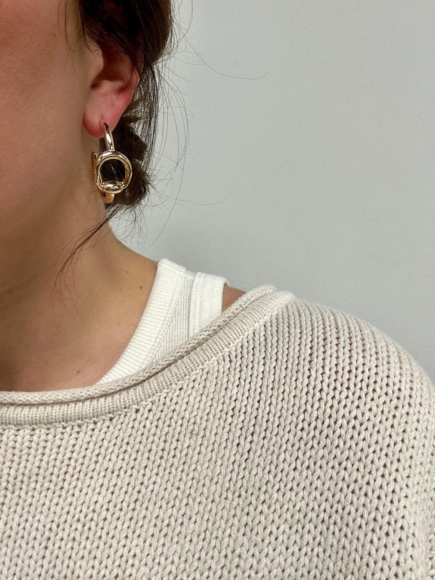 Accented Horse Bit Hoops