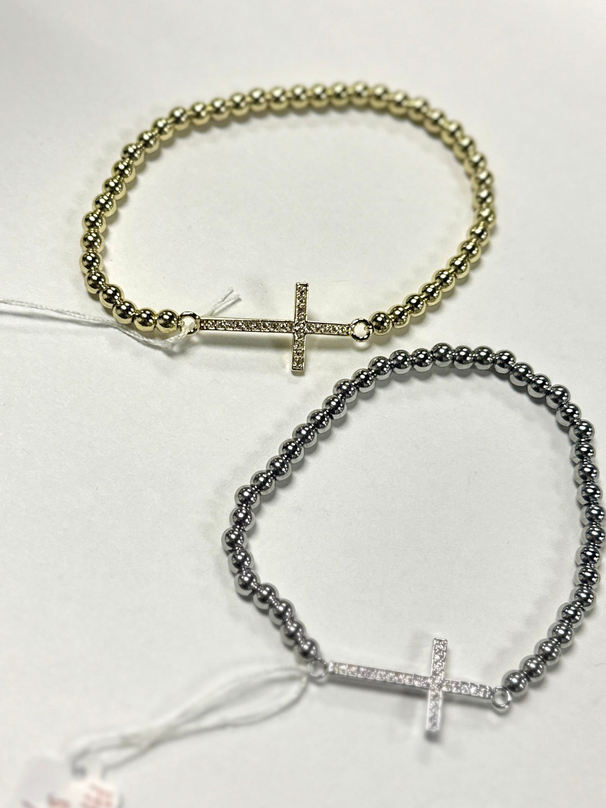 Cross & Stainless Steel Ball Bracelet