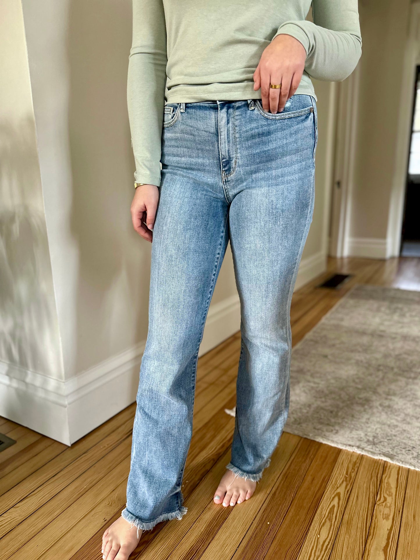 Judy Blue Brynn High Waisted Frayed Bootcut