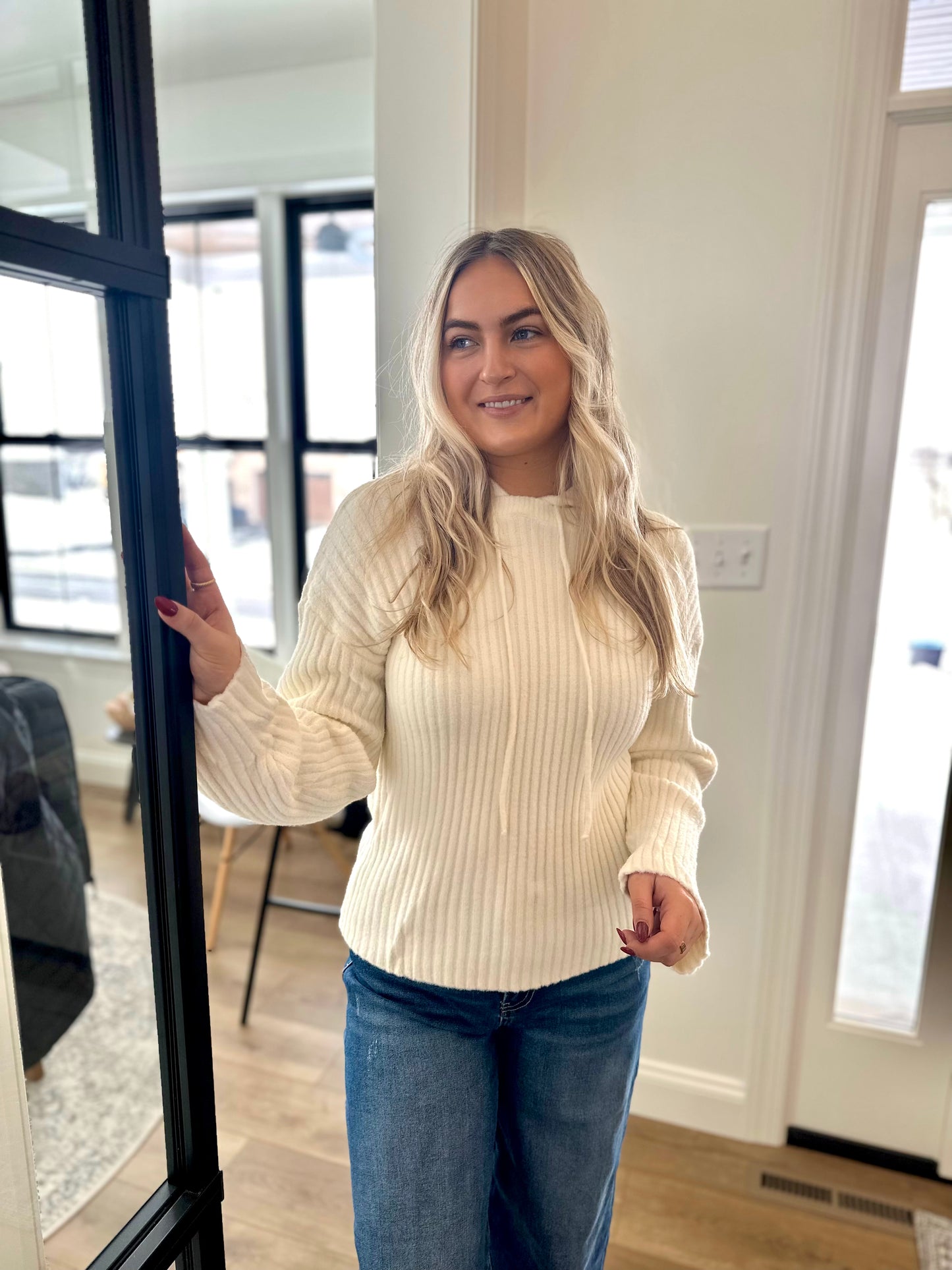 Billings Ribbed Hooded Sweater