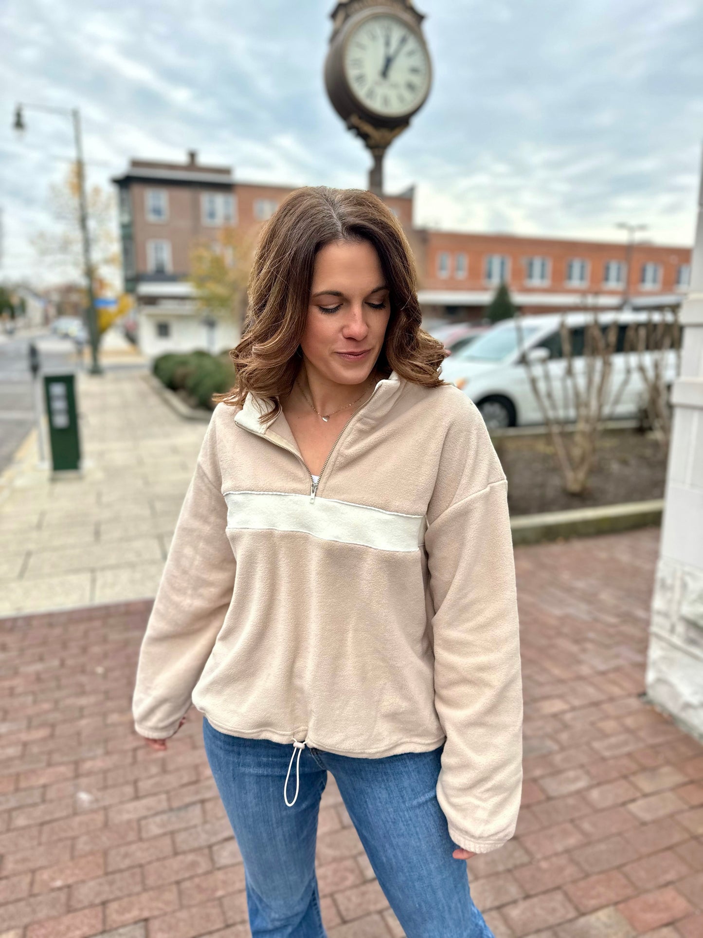 Brinnon Fleece Color Block Sweater