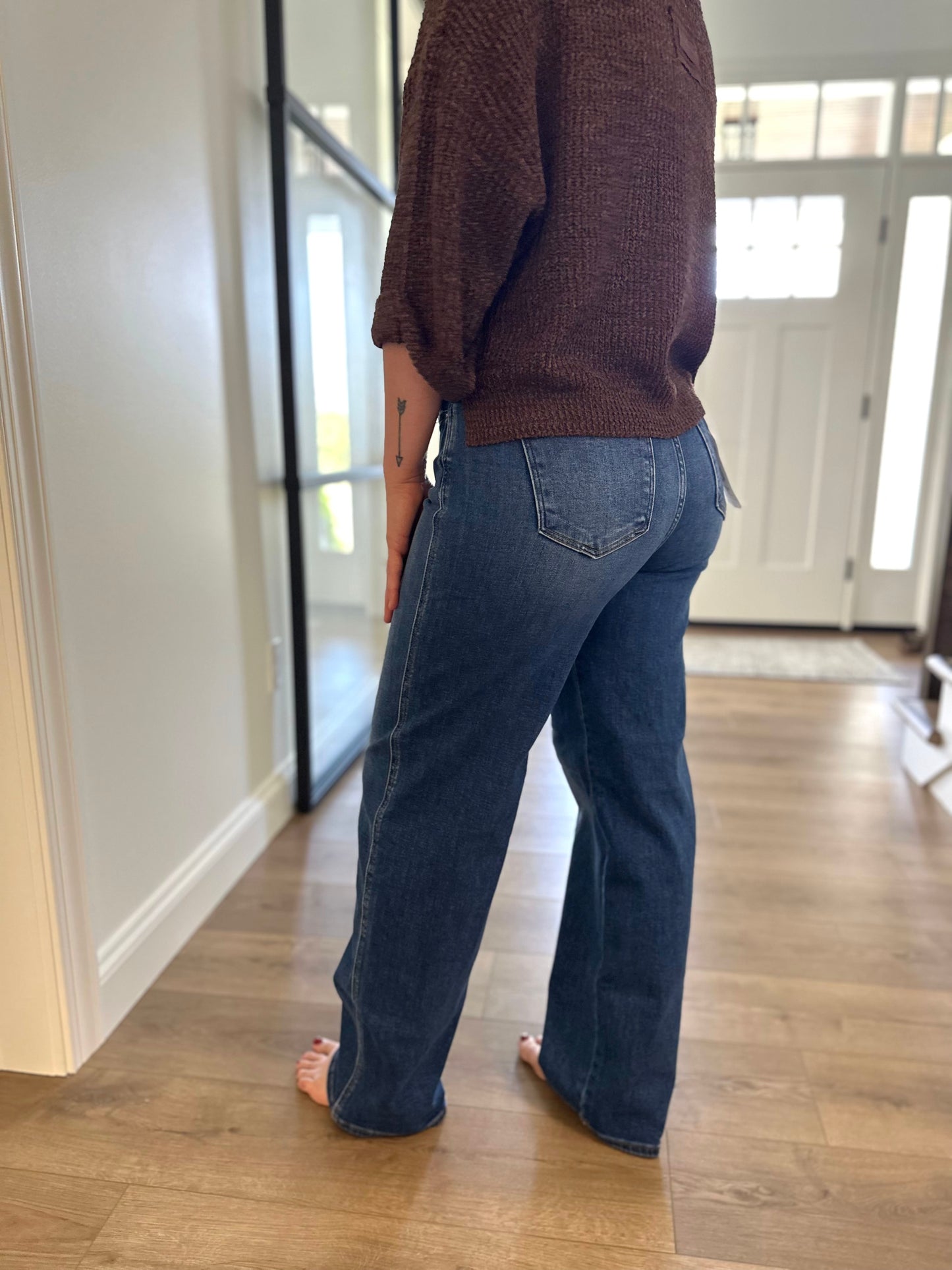 Risen Denton High Rise Straight Jeans