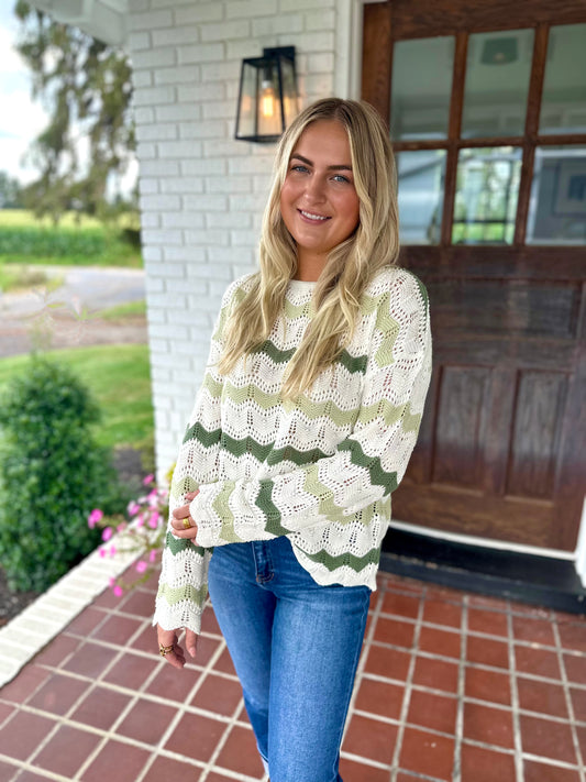 Sterling Heights Wavy Stripe Sweater