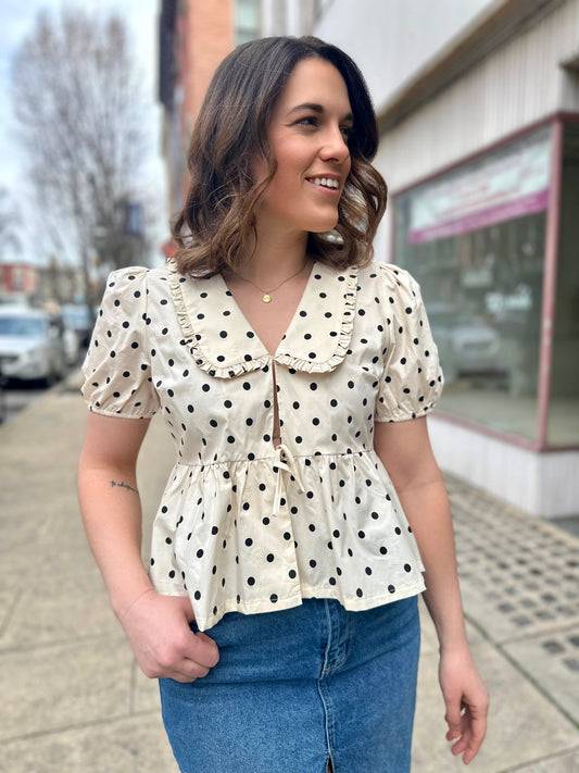 Blaine Polka dot Blouse