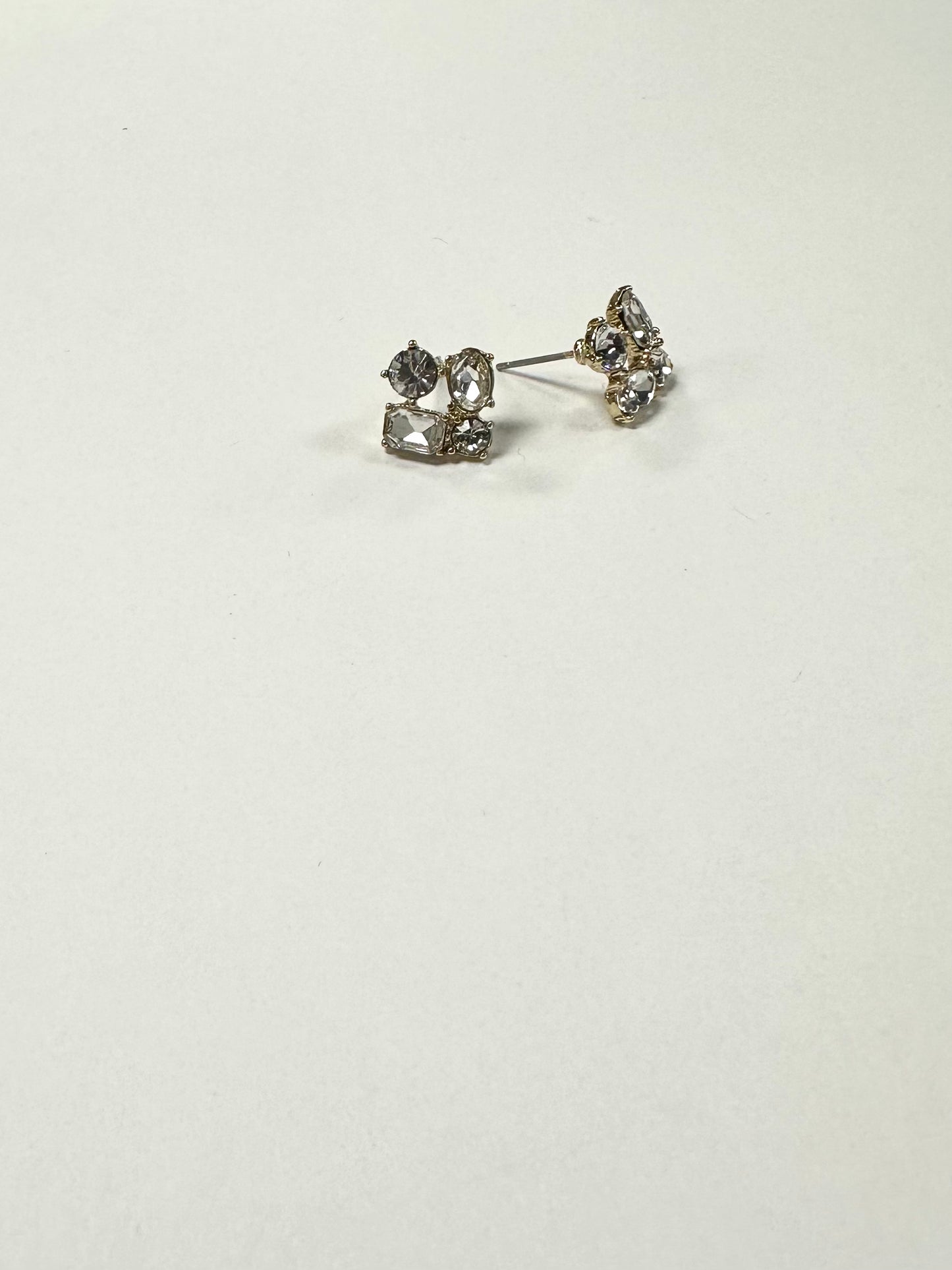 Cluster Baguette & Pearl Earrings