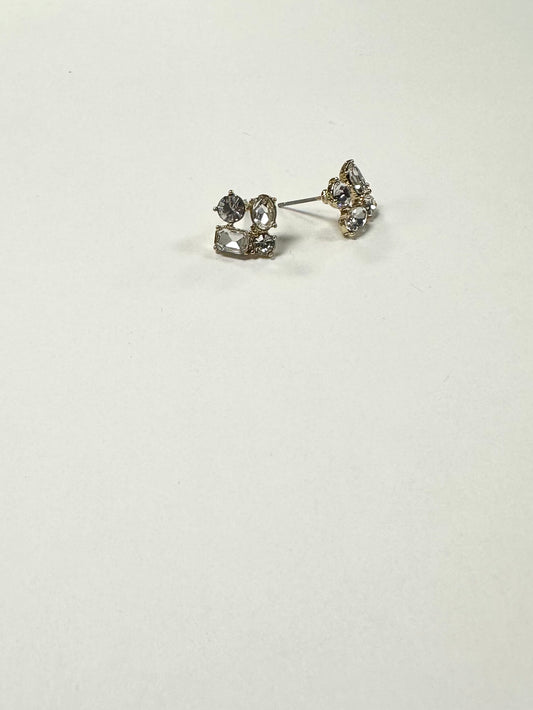 Cluster Baguette & Pearl Earrings