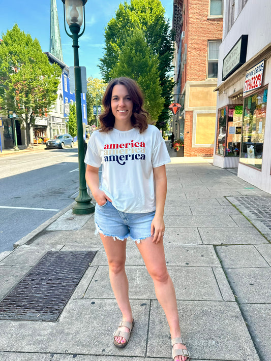 Lincoln "America" Graphic Top