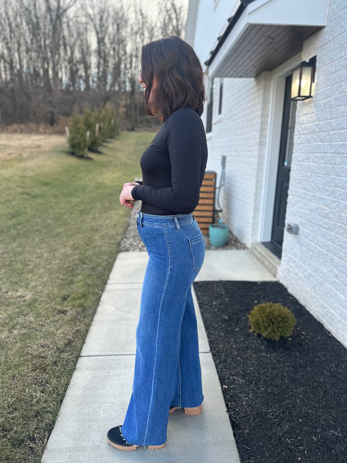 Risen Hinsdale High Rise Wide Leg Jeans