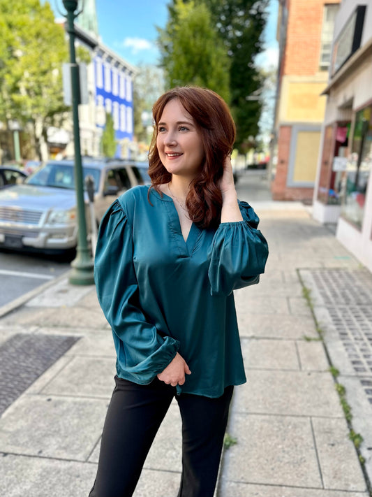 Stop the Show Satin Blouse