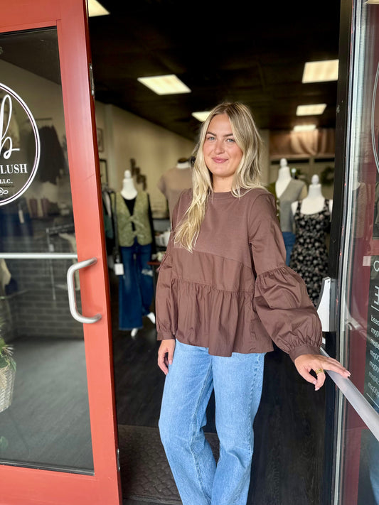 Wheeling Peplum Blouse