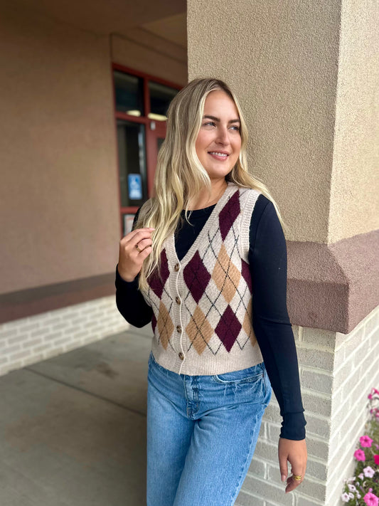 Plaiston Argyle Vest