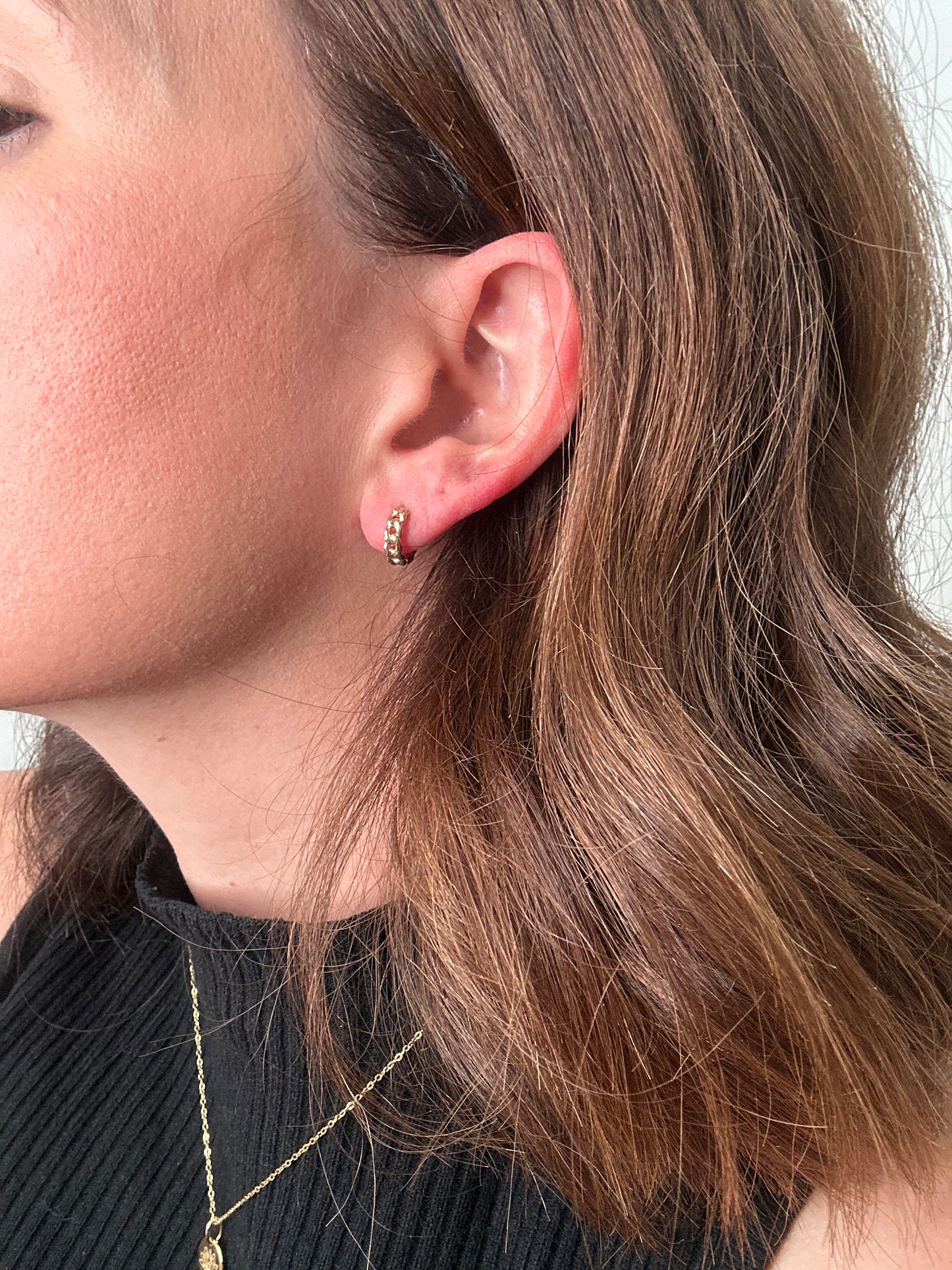 Brass Multi Shape Huggie Hoops