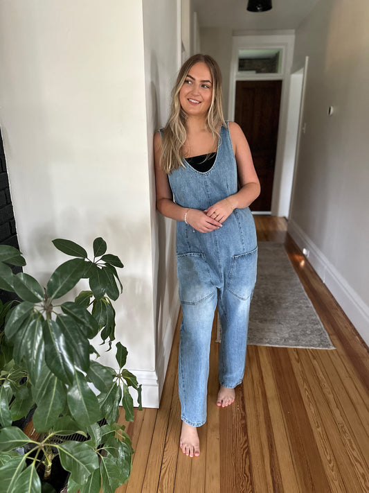 Lacey Denim Overalls