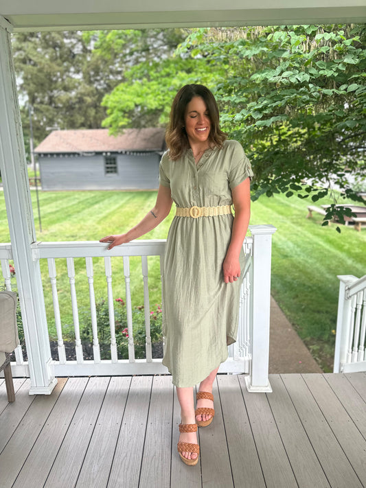 McMechen Belted Midi Dress