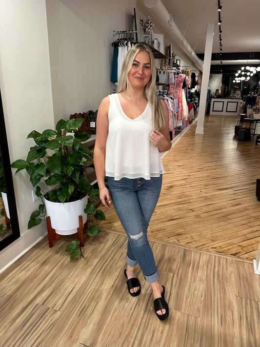 Courage To Pursue Vneck Tank Top