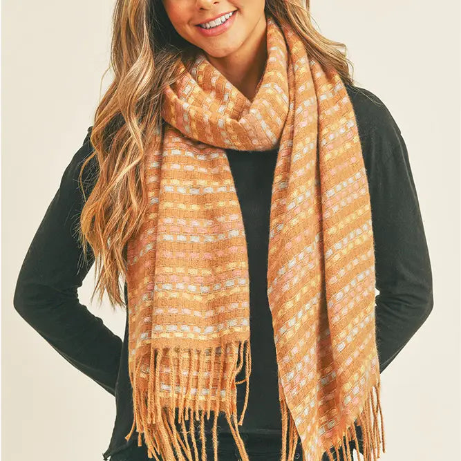Multi Color Stitch Scarf