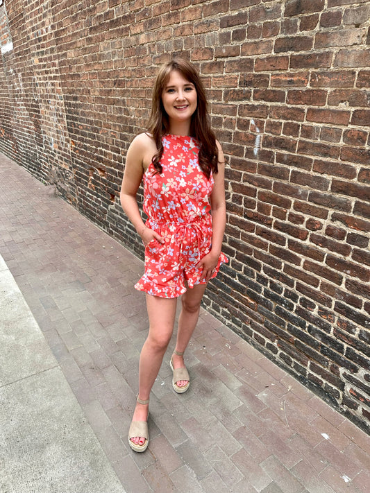 Broken Arrow Floral Romper