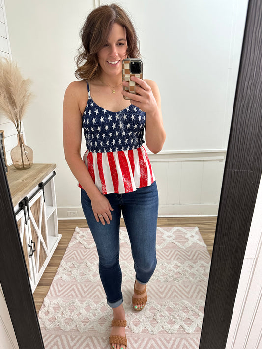 American Babe Smocked Tank Top