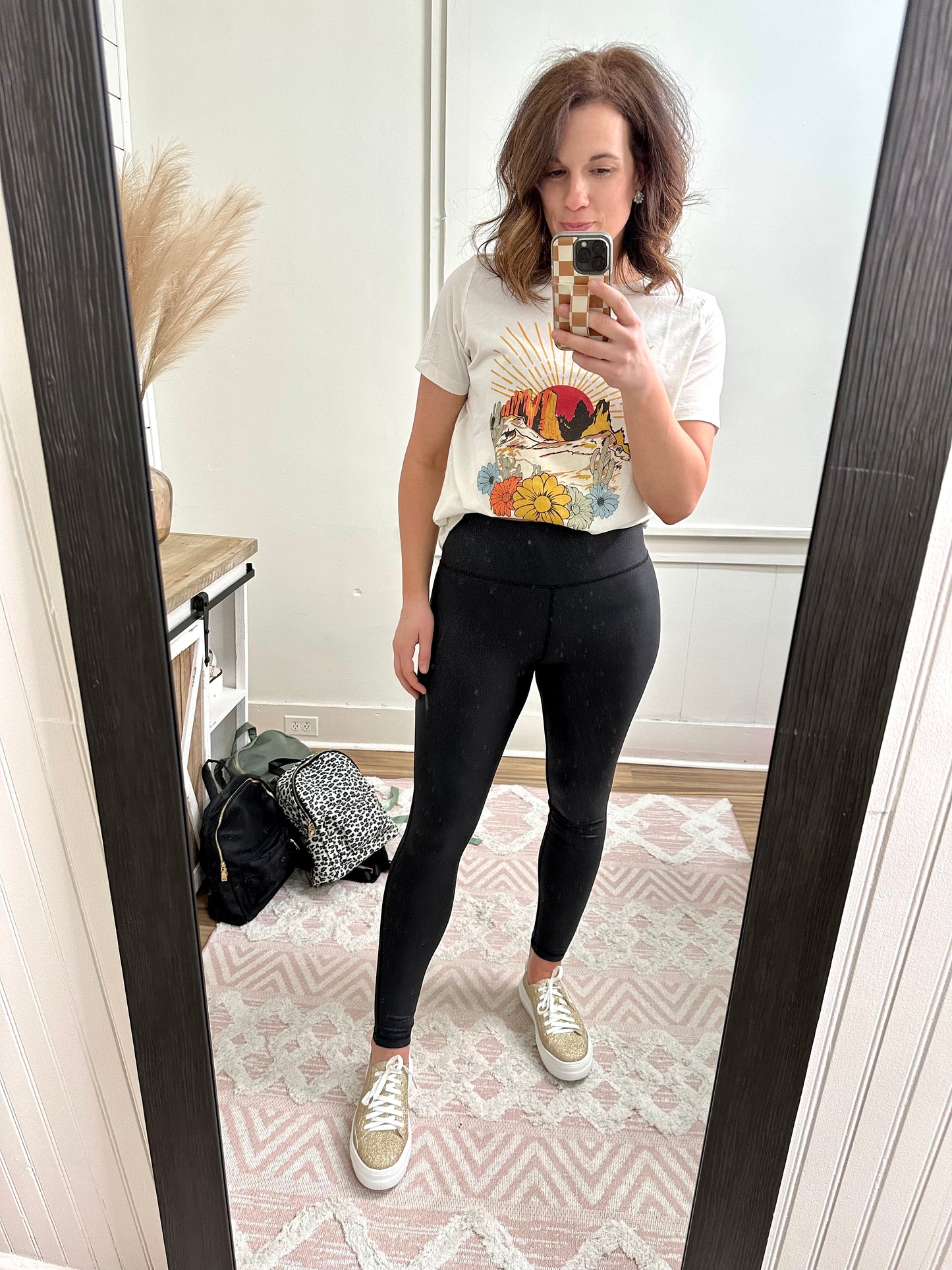 Foil High Waisted Leggings