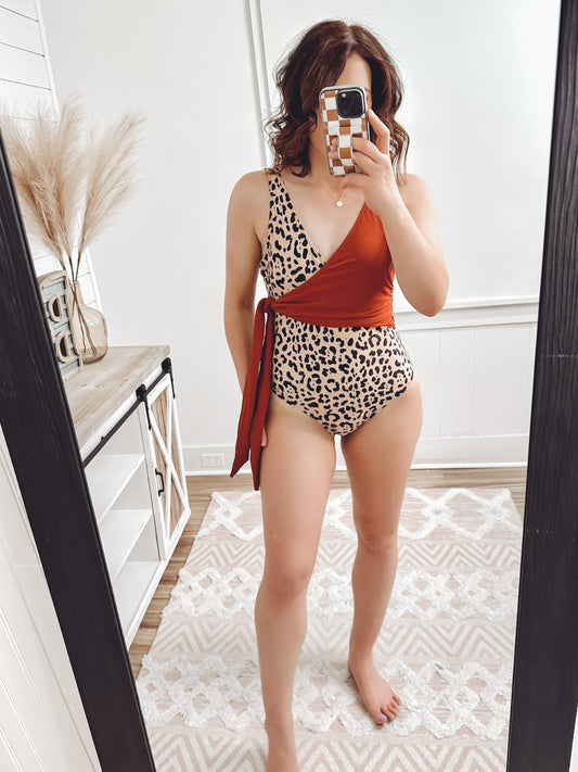 Where's The Beach Wrapped One Piece Swimsuit
