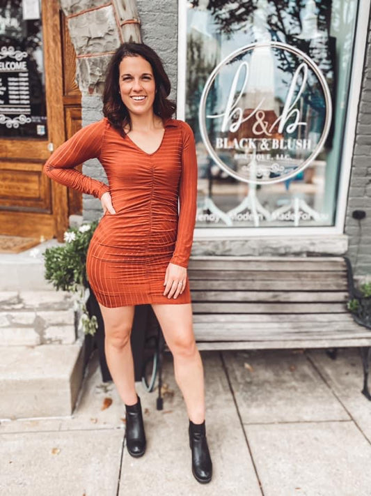 3788- All About The Fun Collared Dress