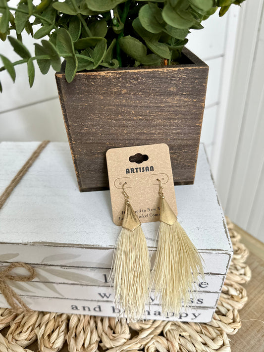 Capped Tassel Earring