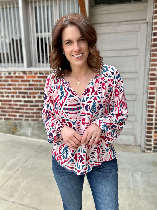 Field Of Dreams Printed Top