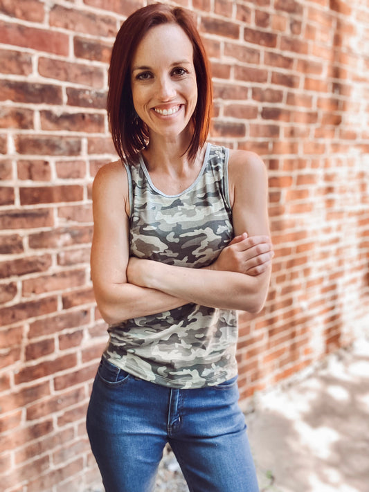 Out & About Camo Tank Top